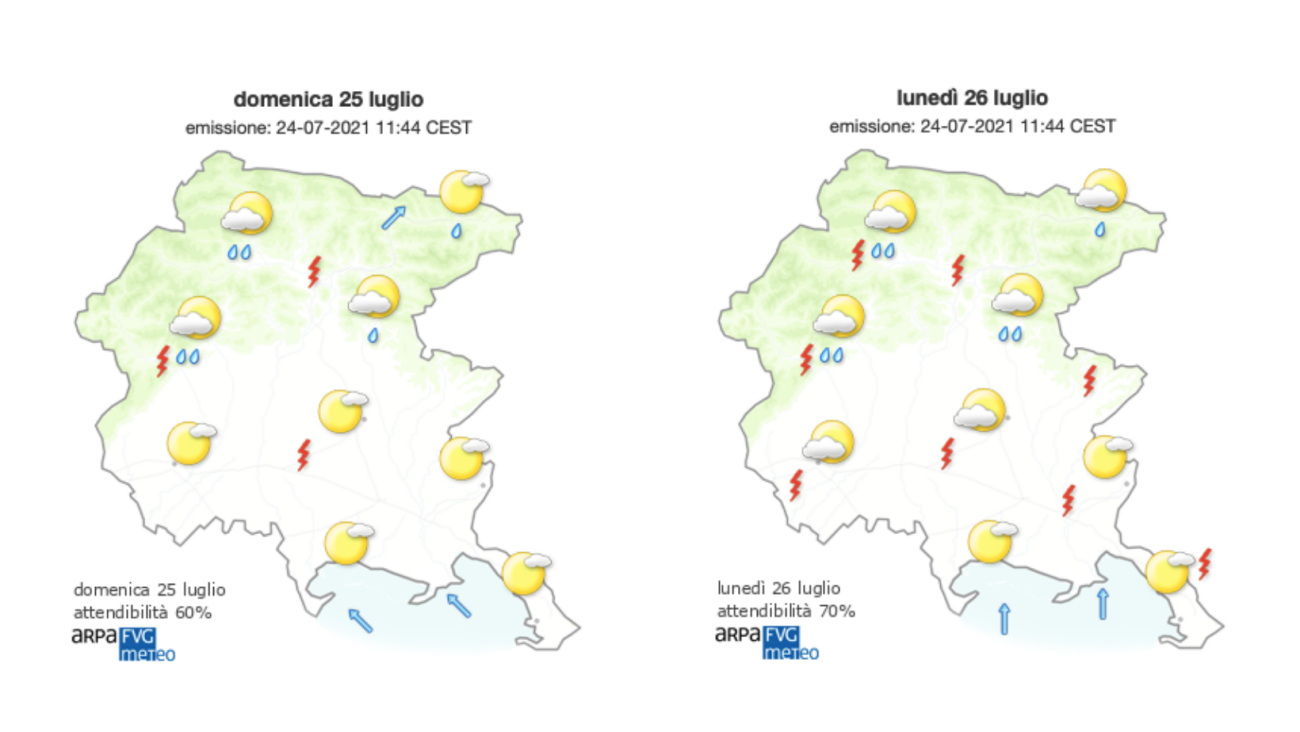 Copertina per Meteo, domenica di caldo sul Goriziano con Scirocco sulla costa